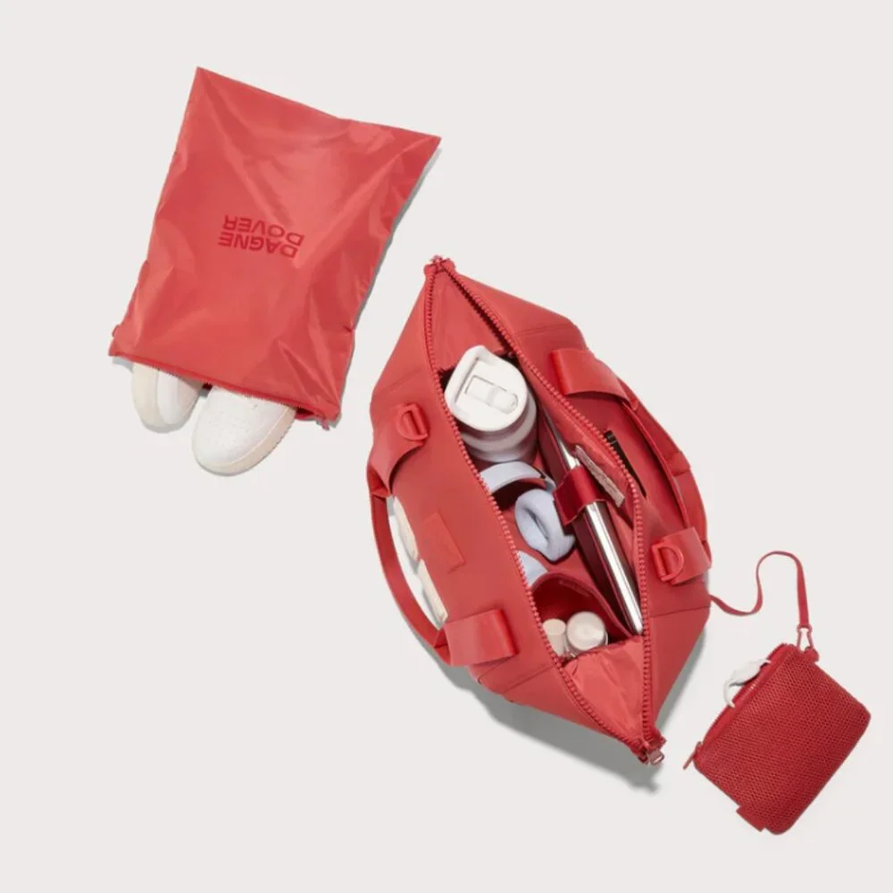 NWT Dagne Dover Medium Landon Carryall in Ltd Edition Rhubarb - Picture 6 of 10